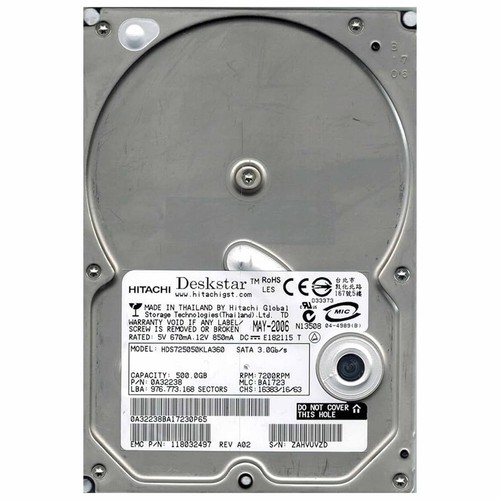 Hitach hard drive hdd - hdd, 500gb