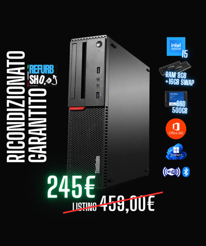 Fisso intel 500gb 8 16gb - 500gb, 8+16gb